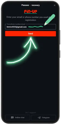 Email for password recovery