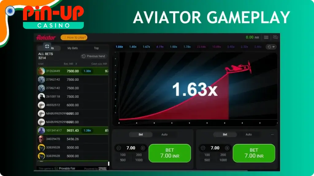 pin up casino aviator gameplay